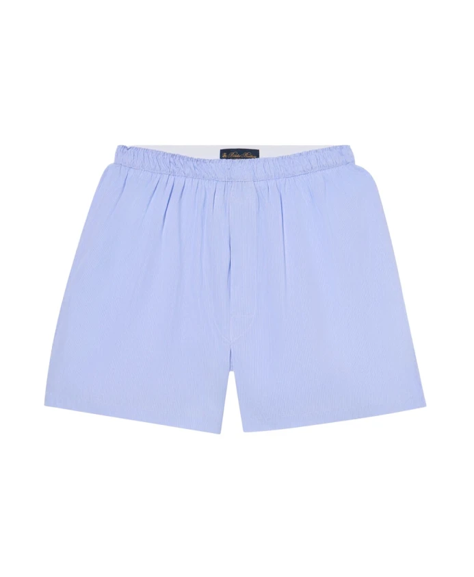 

Хлопковые боксерские шорты в мелкую полоску Brooks Brothers, синий