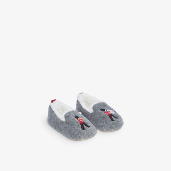 

Детские тапочки The Little White Company London Soldier с вышивкой, мультиколор