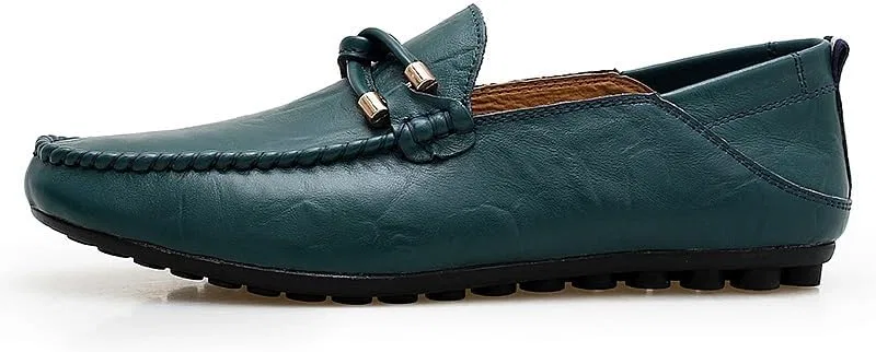 Лоферы кожаные Loafers, синий SayfuR — фото 3