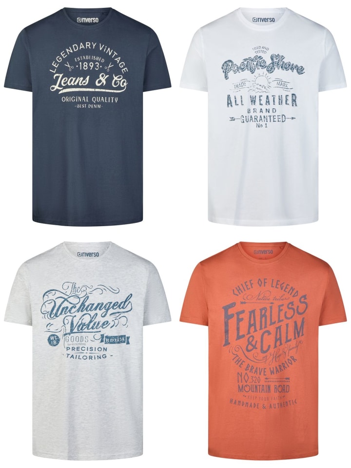 

Набор из 4 разноцветных футболок RIVLeon