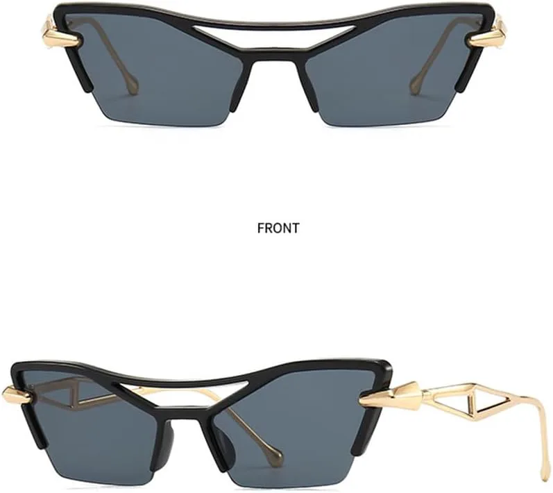 

Модные маленькие солнцезащитные очки «кошачий глаз» для женщин и мужчин, ретро-солнцезащитные очки класса люкс с защитой от УФ-излучения UV400 TKKTLLT, Leopard Black