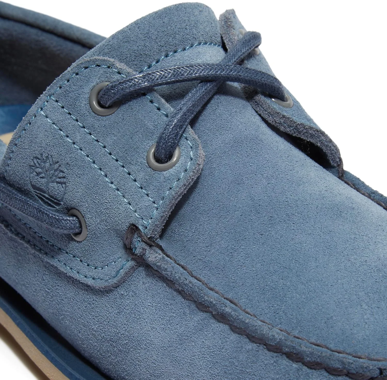 Мужские ботинки Timberland, традиционные, сшитые вручную, с тремя люверсами, классические, рифленые, в стиле «лодочные туфли», синий — фото 2