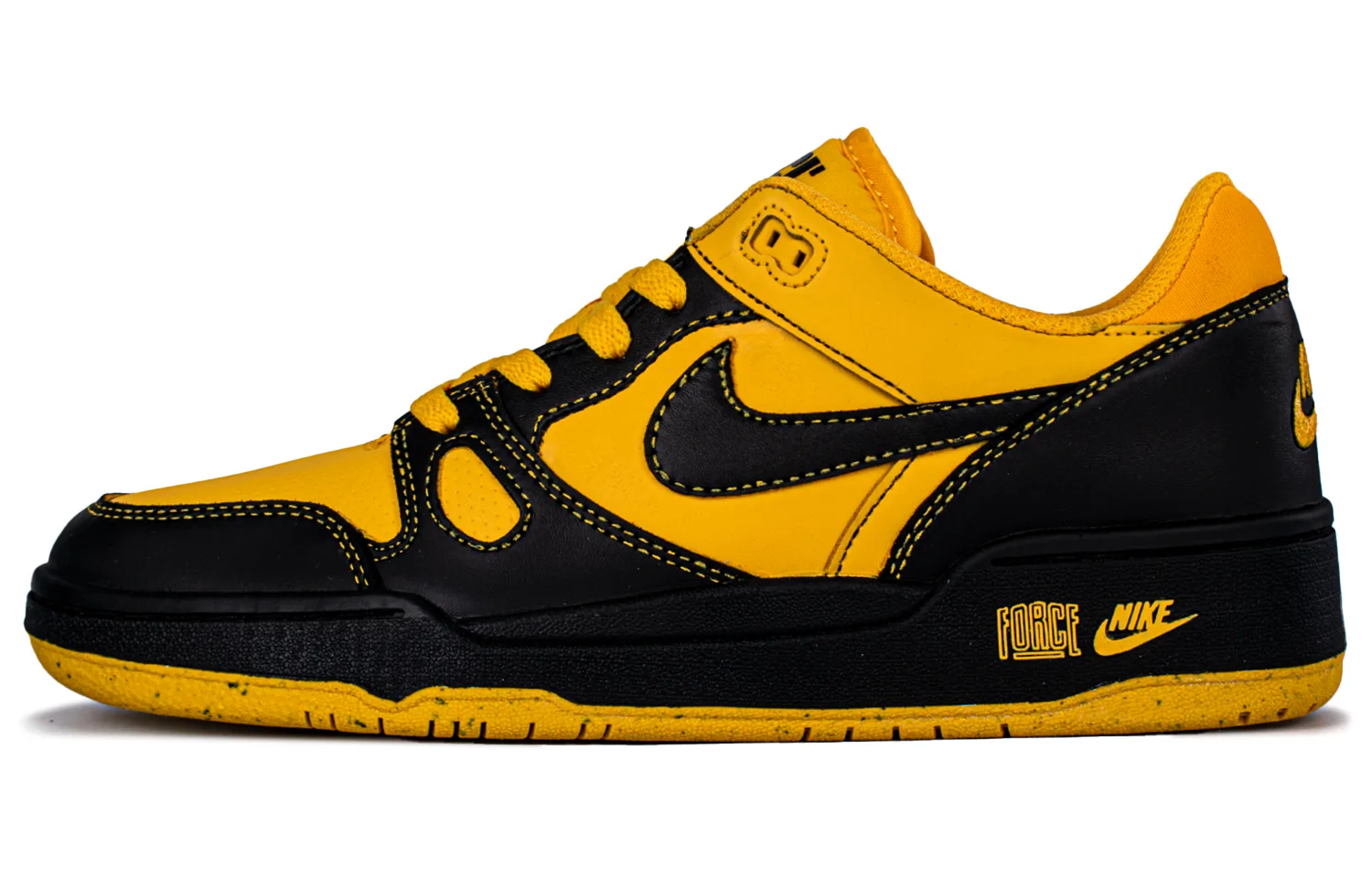 Nike Full Force Wudang BBL противоскользящие низкие скейтерские кроссовки мужские Black Yellow
