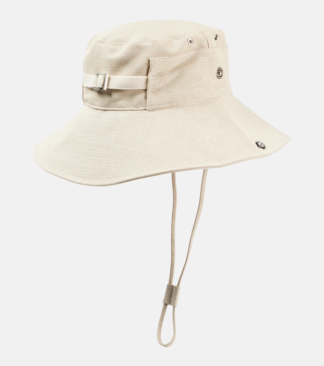 Джинсовая панама De-Nîmes из льна и хлопка Jacquemus, белый — фото 4