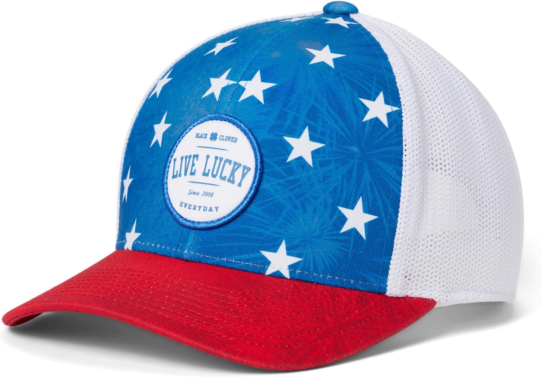

Бейсболка Black Clover Shooting Star Adjustable Hat, цвет Red/White/Blue Stars/Live Lucky Hd Patch