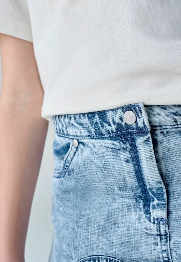 Юбка-Трапеция с годетами стандартного кроя Smallsaints, Denim — фото 3