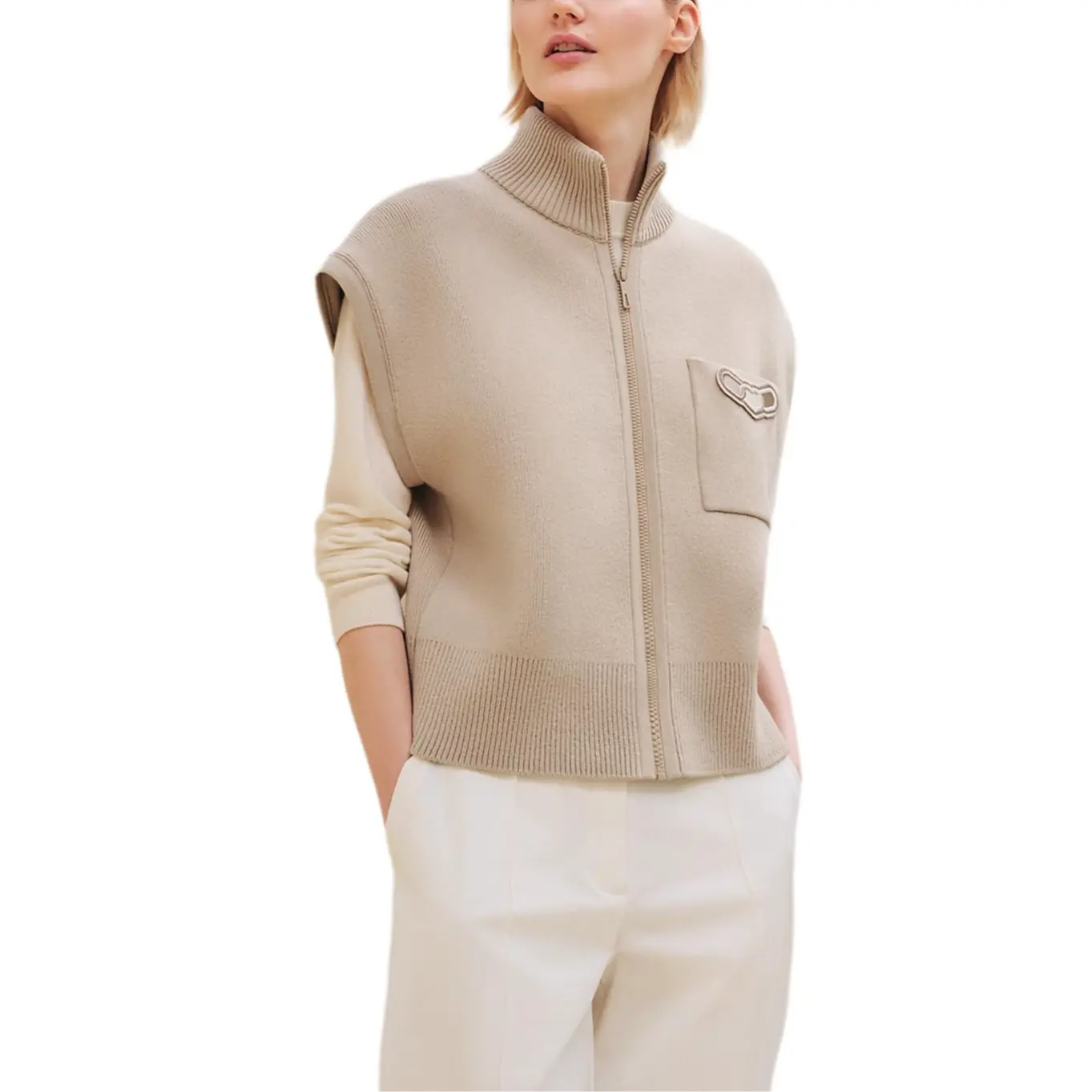 

HERMES Куртка пуховая женская хаки, Khaki