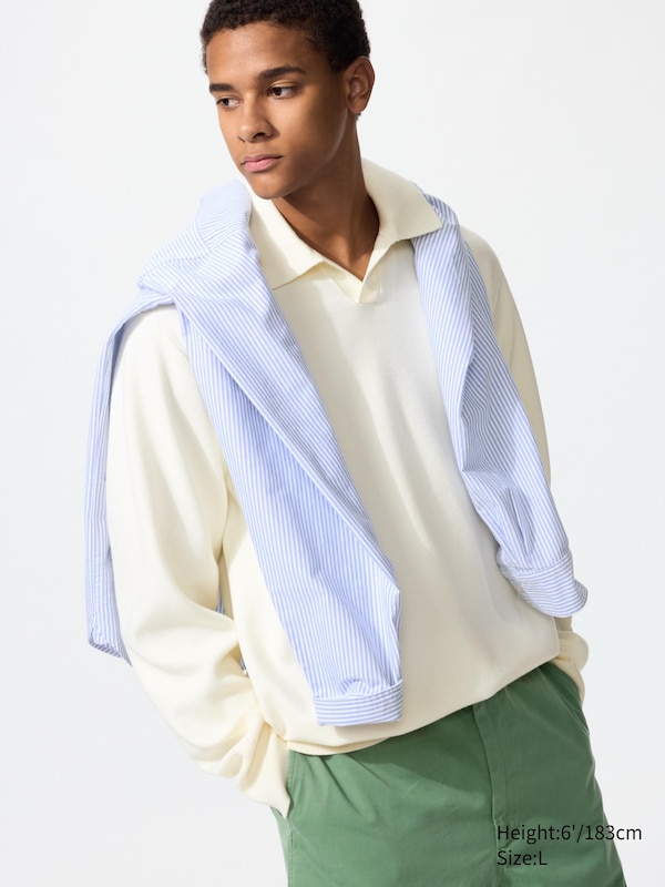 

Моющийся джемпер-поло Milano Rib Uniqlo, 01 off white
