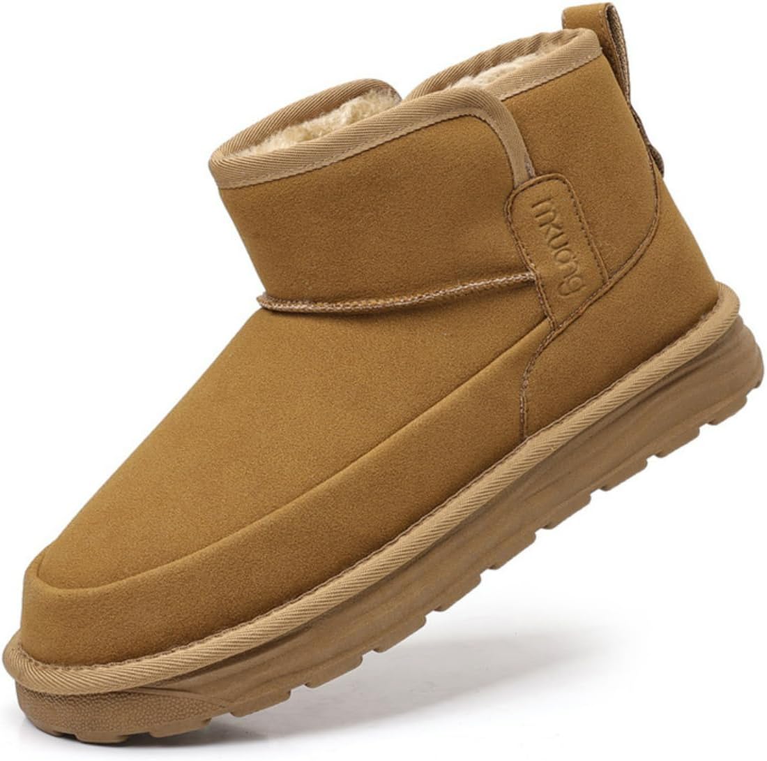 

Мужские зимние ботинки MACEFIL с меховой подкладкой, водонепроницаемые, противоскользящие, теплые и удобные, для зимних прогулок, хаки