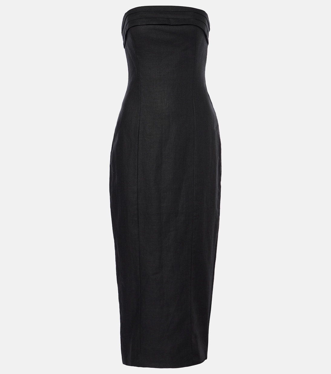 

Льняное платье миди Faithfull, черный