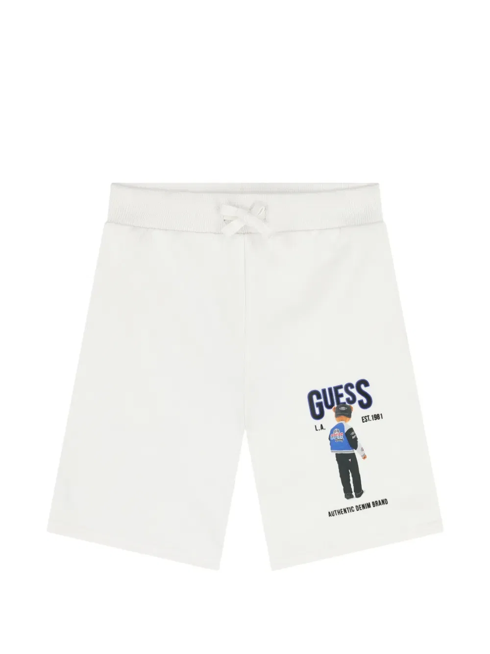 Шорты с завязками в виде плюшевого мишки Guess Kids, белый