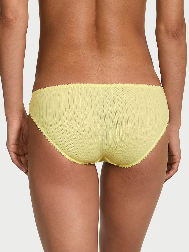 Эластичные трусики-бикини с ажурным узором Victoria'S Secret, Pointelle Lemonade — фото 2