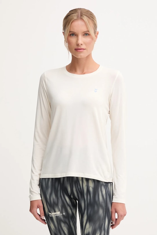 

Топ для йоги с длинным рукавом Hummel, бежевый