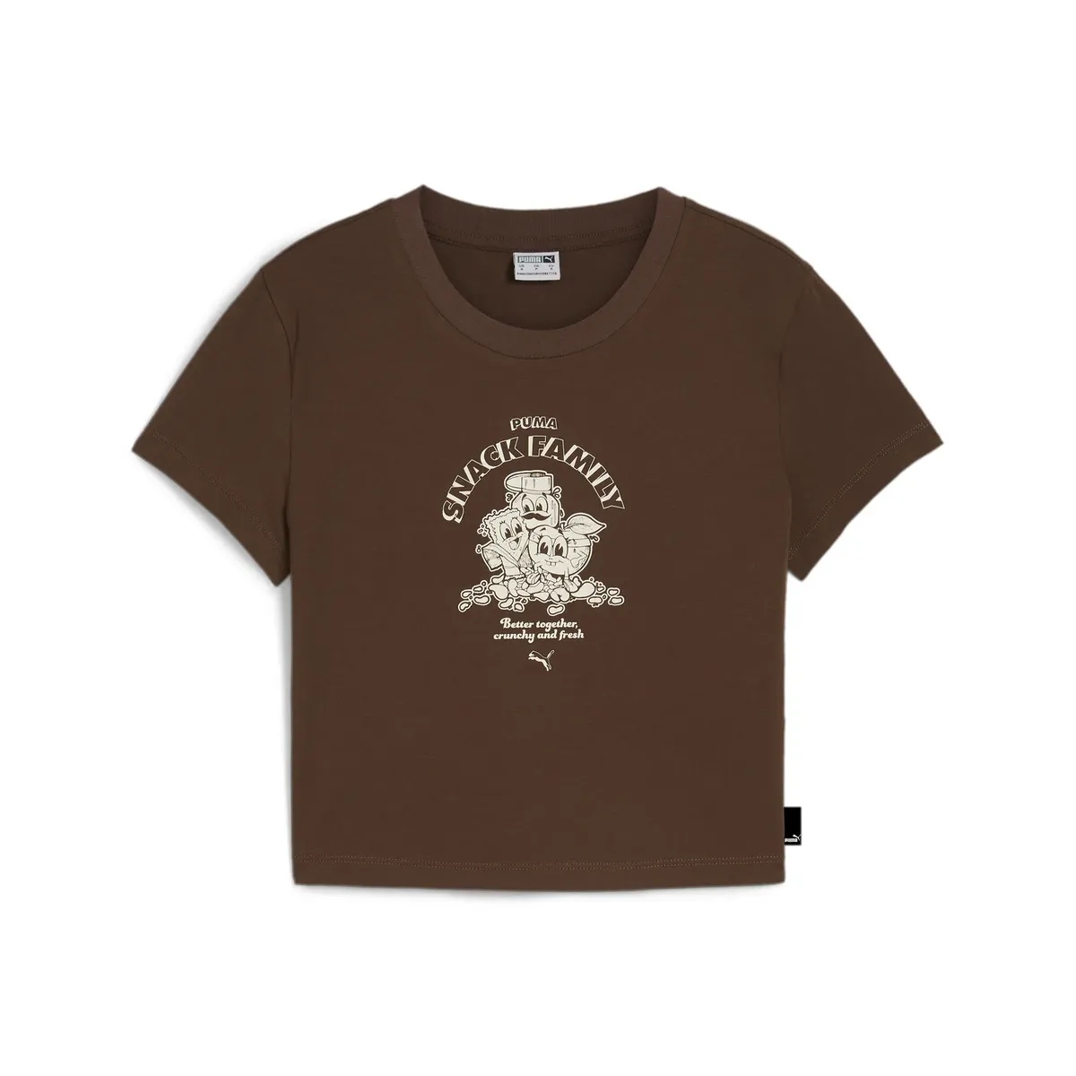 

Укороченный топ PUMA "Женская футболка GRAPHICS SNACK", цвет Espresso Brown