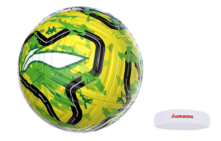 

LINING Размер 5 футбольный мяч TPU бесшовный термосварной унисекс желто-зеленый