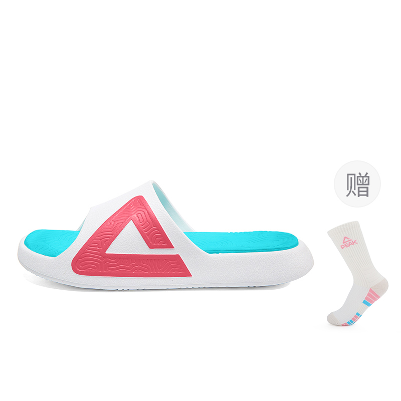 

PEAK Тайцзи 1.0 противоскользящие устойчивые к истиранию амортизирующие шлепанцы унисекс белый красный - белый розовый красный, цвет White Rose Red