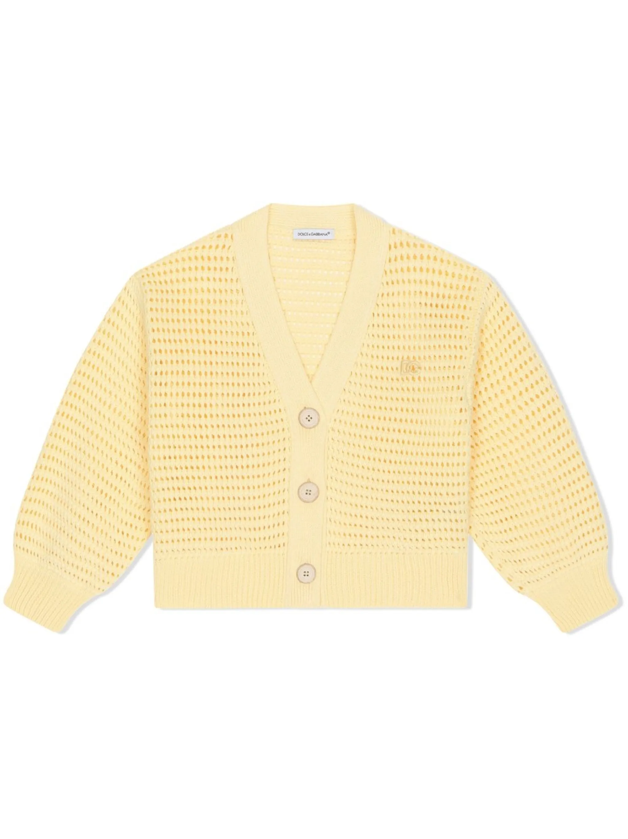 

Трикотажный кардиган Dolce & Gabbana Kids, желтый