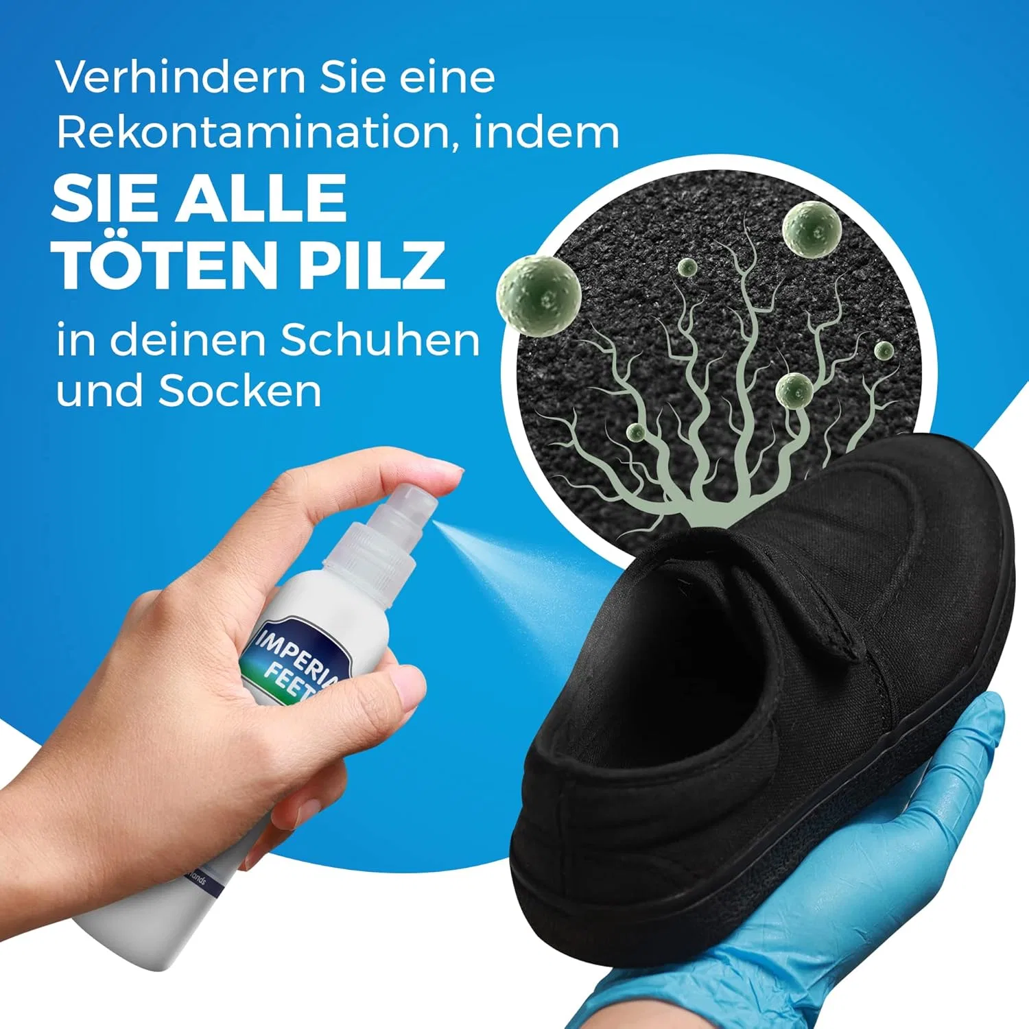 Спрей для ног против грибка и запаха, 150 мл Imperial Feet, Shoe & Sock Spray — фото 2