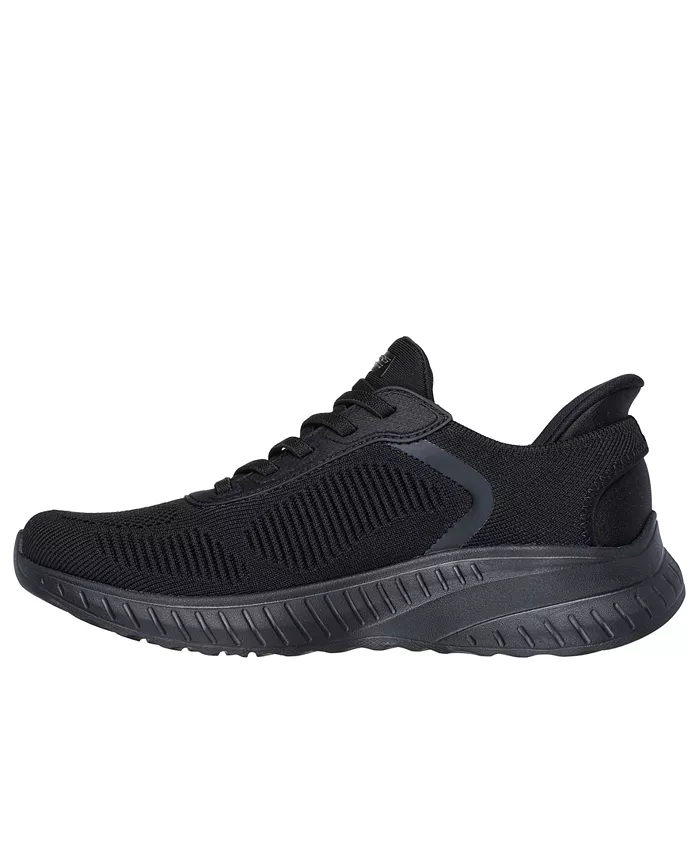 Женские слипоны: BOBS Sport Squad Chaos Walking Sneakers с широкой колодкой от Finish Line Skechers, черный — фото 3