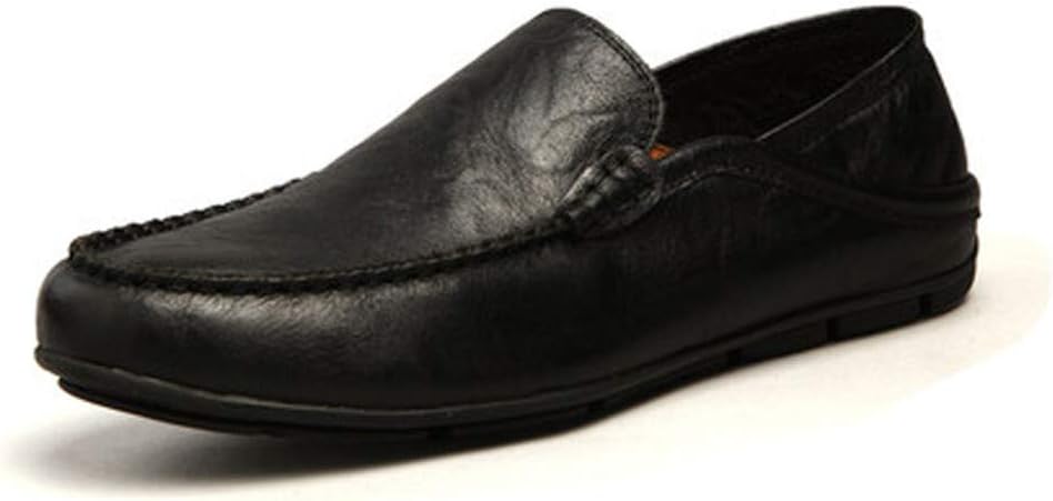 

Мужские пенни-лоферы мокасины для вождения, слипоны, босоножки на плоской подошве, корабельные туфли Yuper, черный