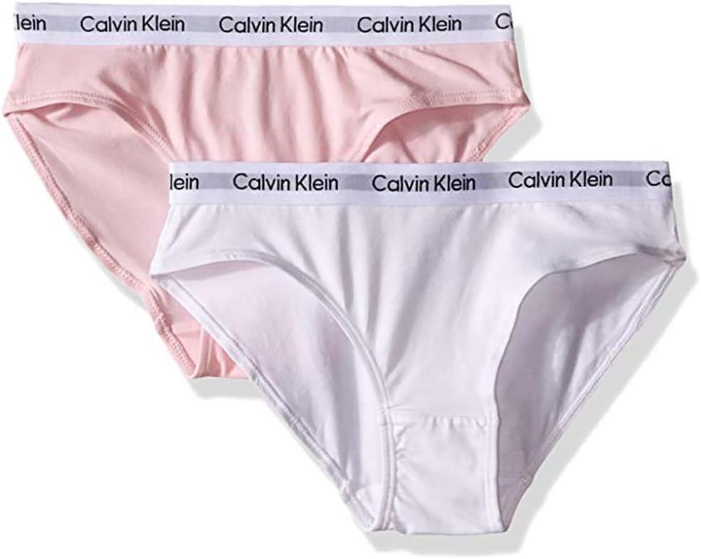 

Бикини для девочек Calvin Klein с логотипом на резинке (2 шт.), Pink(37B37070)/White