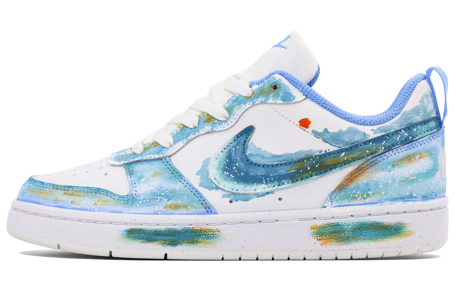 

Легкие кроссовки для скейтбординга с амортизацией и дышащим дизайном Low top для детей Nike, Cyan