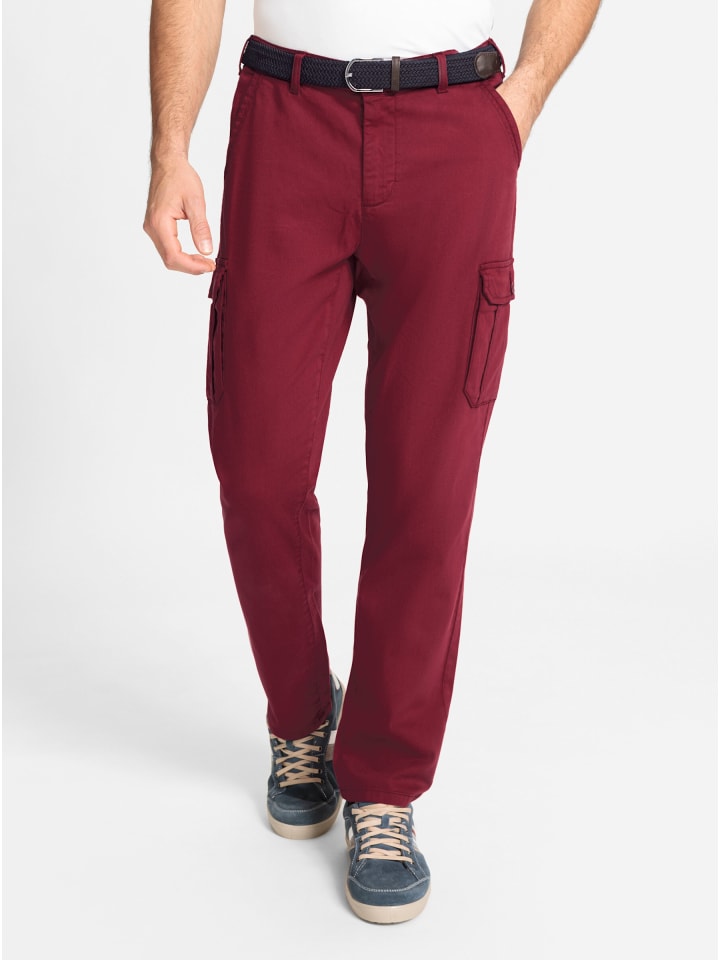 

WITT WEIDEN Брюки-карго темно-красного цвета