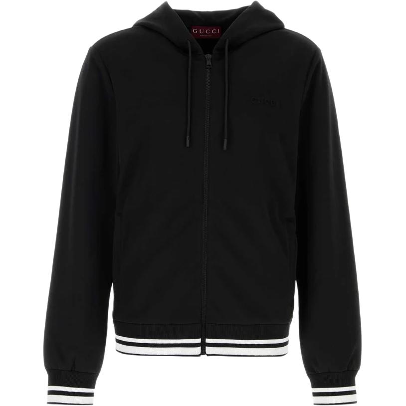 

GUCCI Толстовка с капюшоном на молнии, Black