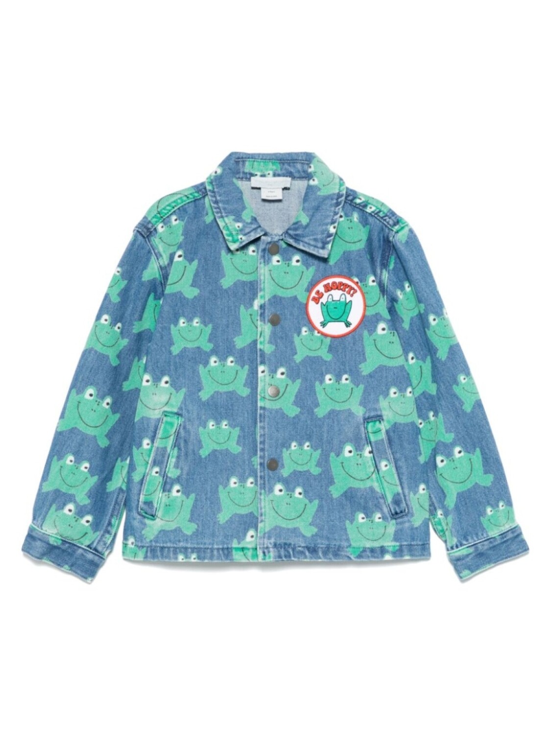 

Джинсовая куртка с принтом лягушки Stella McCartney Kids, синий