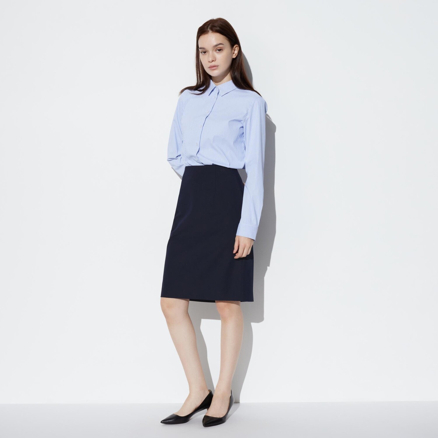 

Юбка Uniqlo Stretch, темно-синий