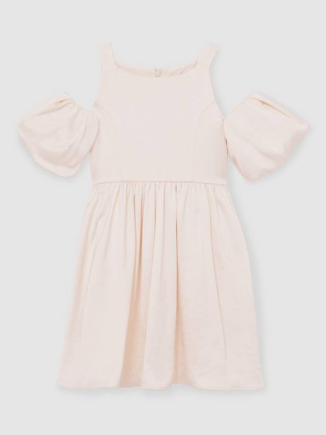 

Детское платье Christelle с пышными рукавами и расклешенным подолом Reiss, Ivory