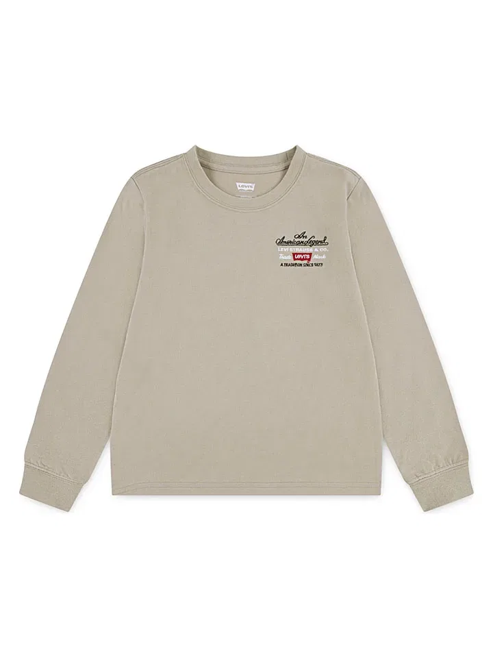 Лонгслив хлопковый Levi's Kids, бежевый