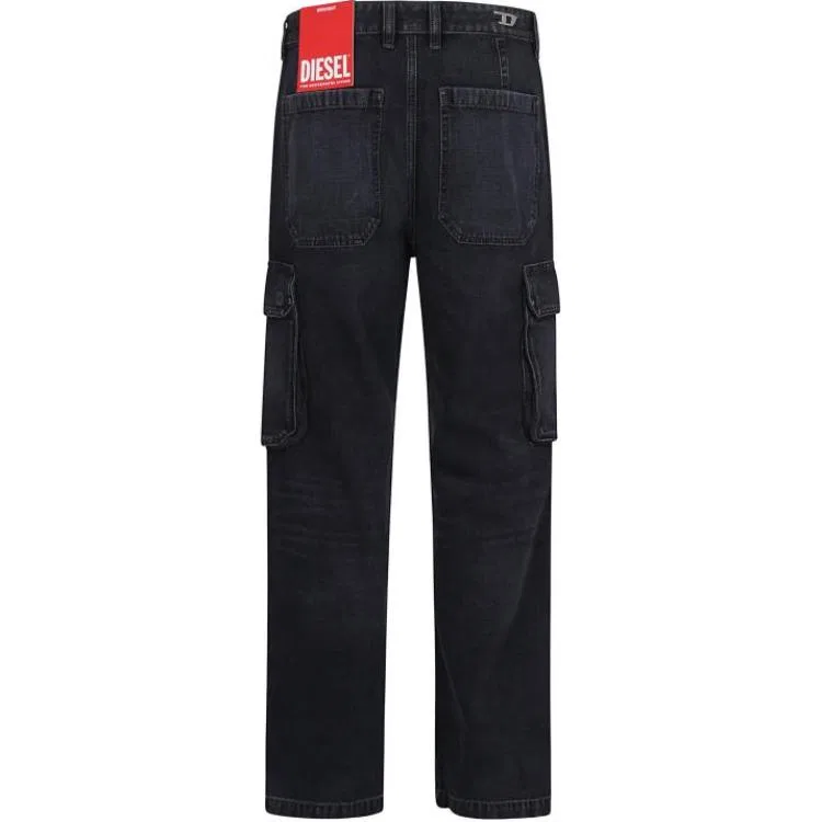 Джинсы с логотипом DIESEL Black — фото 2