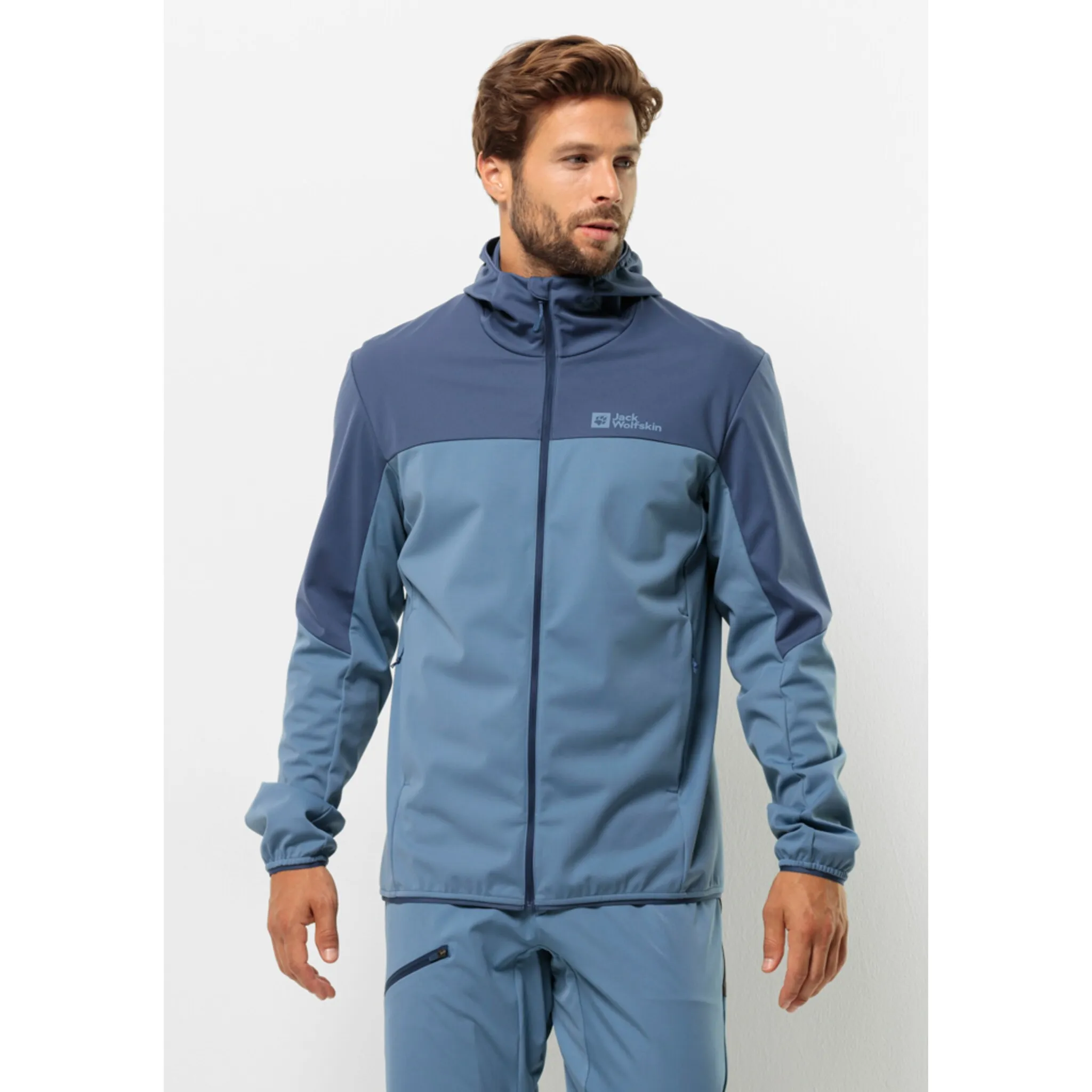 

Куртка из софтшелла Jack Wolfskin "FELDBERG HOODY M", с капюшоном, синий