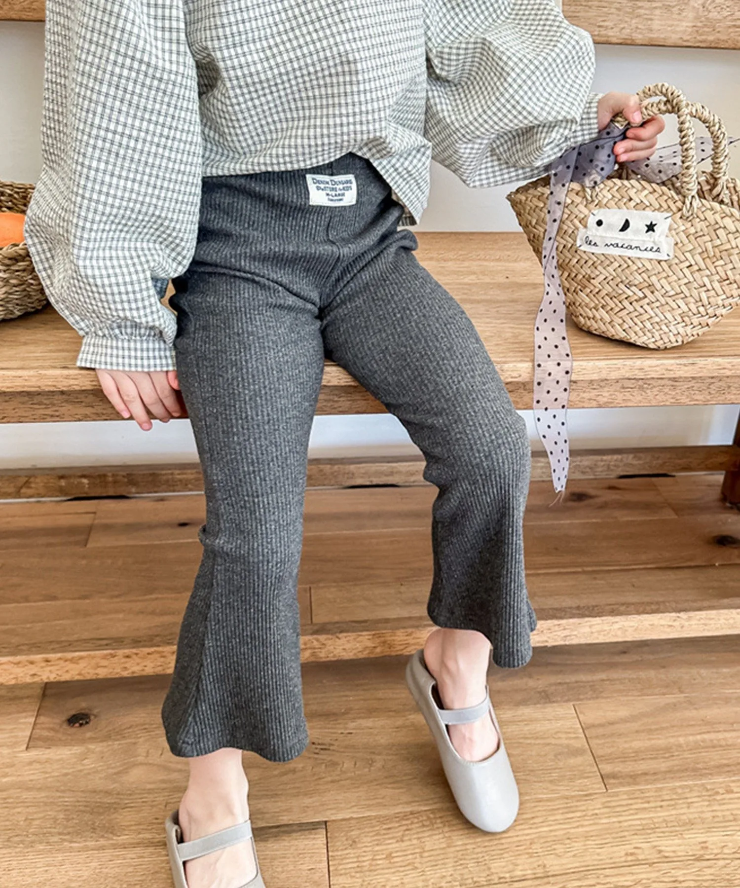 Полурасклешенные брюки длиной 9 дюймов Aimoha Kids, Dark Gray