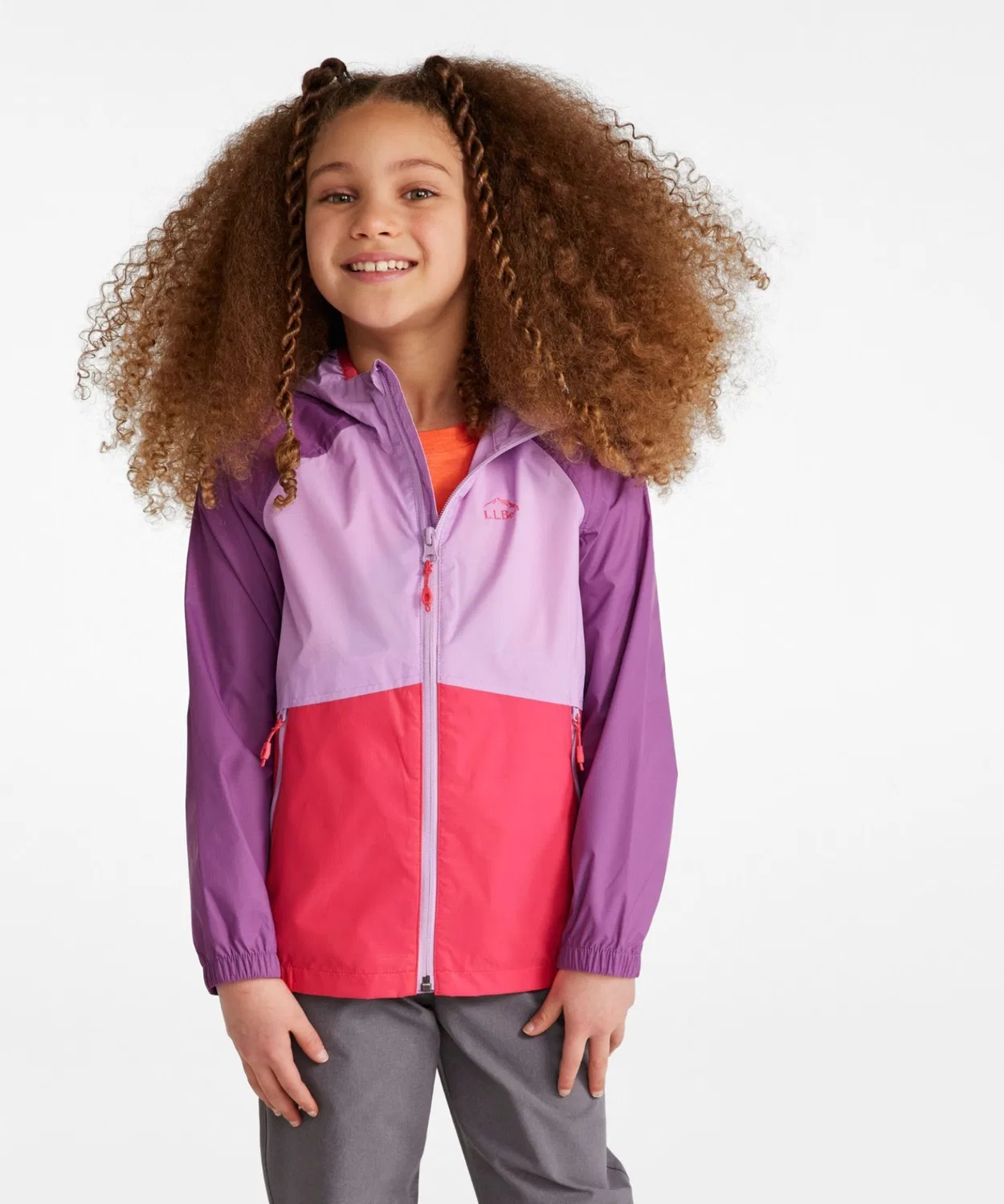 Детская ветровка L.L.Bean Wind and Rain Jacket Big Kids фиолетовая