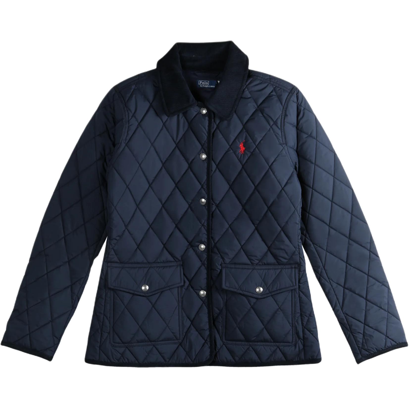 

Вышитая стеганая куртка с логотипом Polo Ralph Lauren, синий