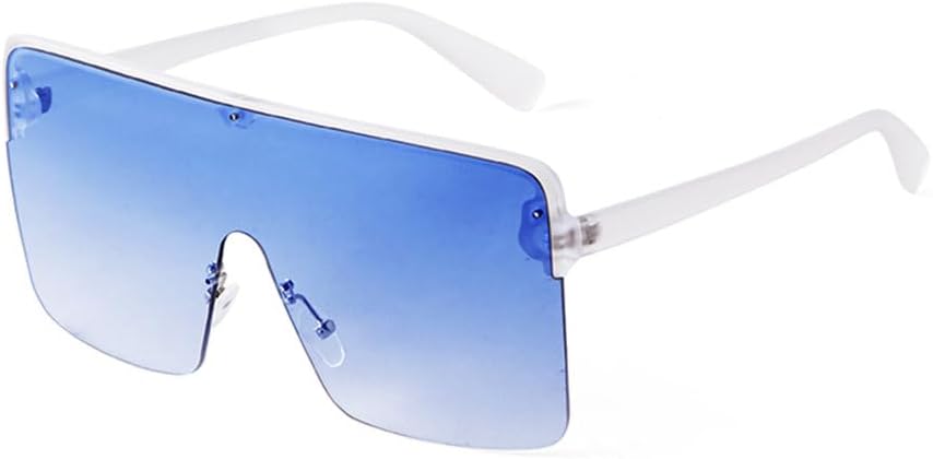 

Новые женские солнцезащитные очки LVTFCO в увеличенной полуободковой оправе, цельные, с плоской верхней частью, уникальные, модные, с защитой от УФ-излучения UV400, C5 White Blue