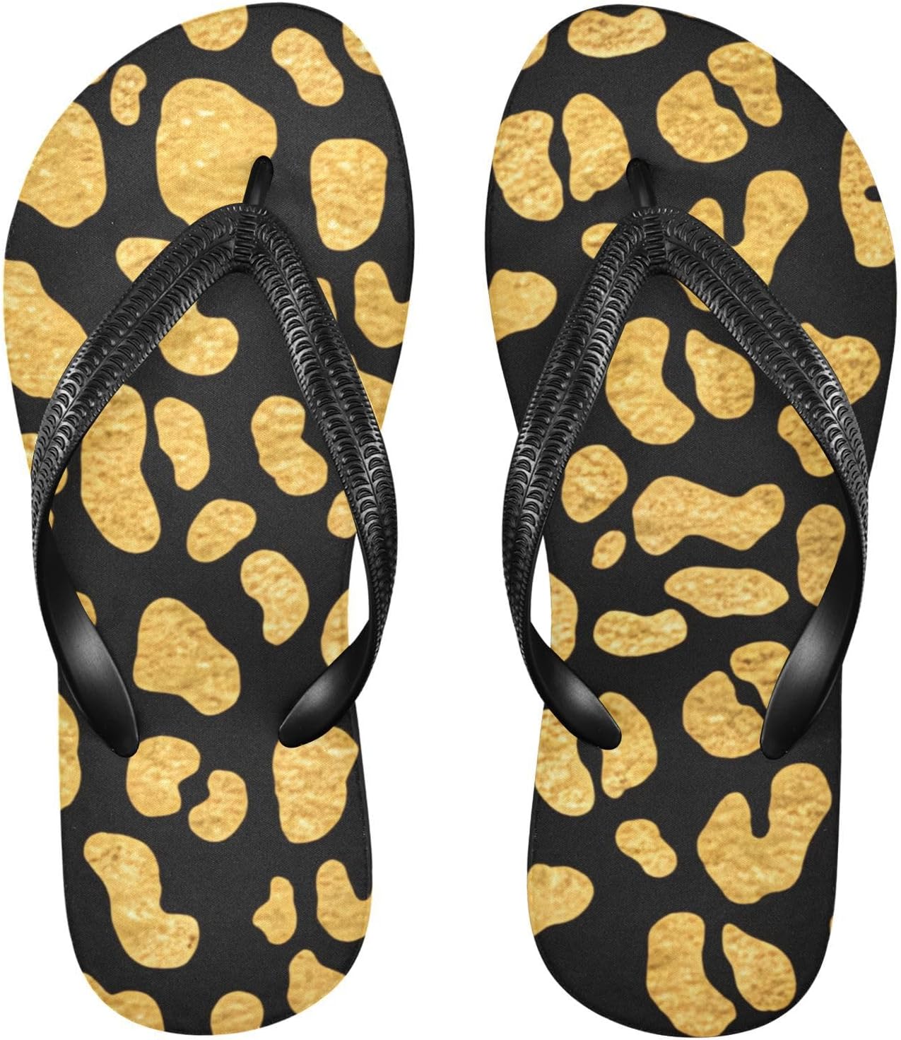 

Женские и мужские пляжные шлепанцы Golden Leopard черного цвета, летние повседневные сандалии для душа 20861886 Kfbe