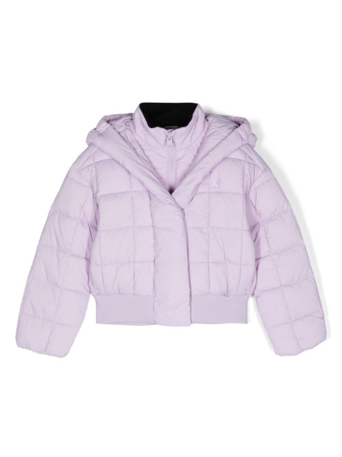 

Пуховик с вышитым логотипом Calvin Klein Kids, фиолетовый