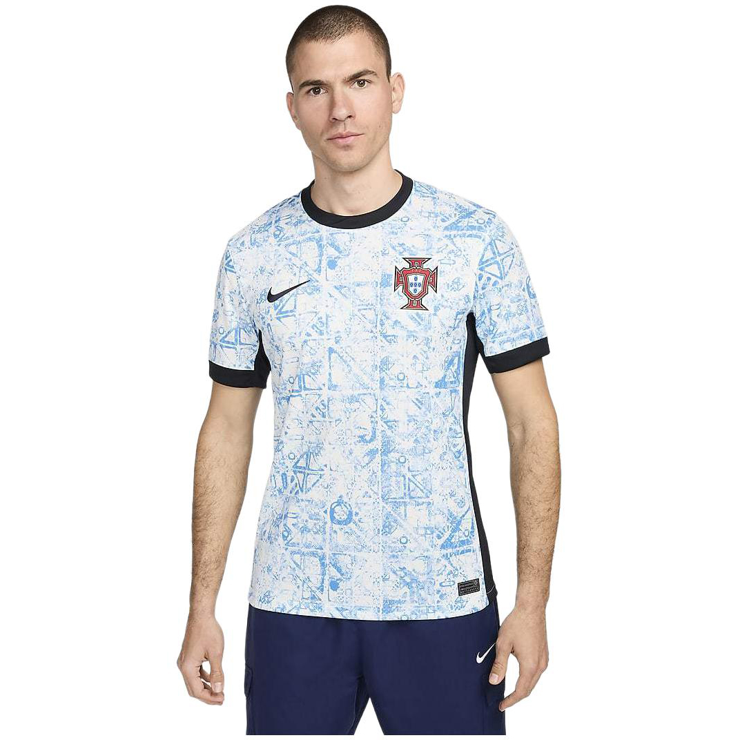 Футболка игровая выездная Portugal 2024/25 Ronaldo Match Away Adv Authentic Nike, цвет Sail White/University Blue/Asphalt Blue — фото 4