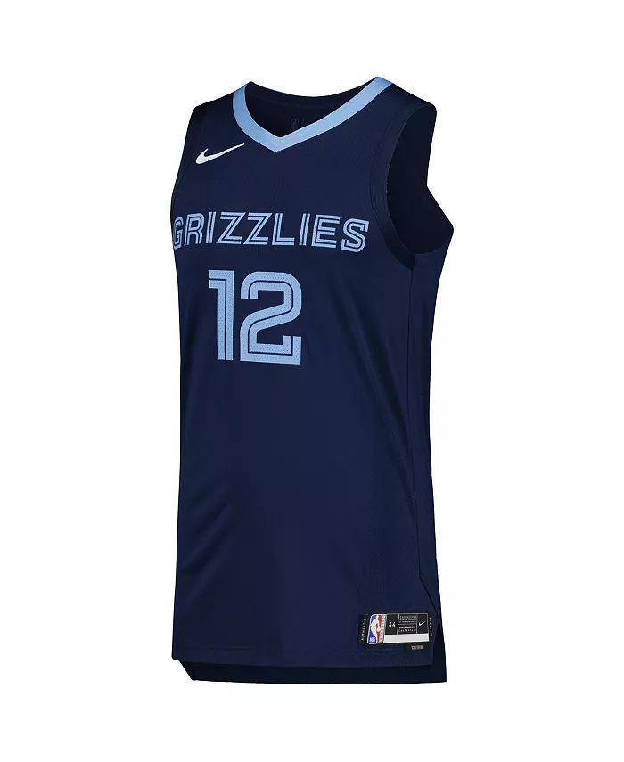 Мужская автентичная футболка Ja Morant в синем цвете Memphis Grizzlies - ассоциативная версия Nike — фото 3