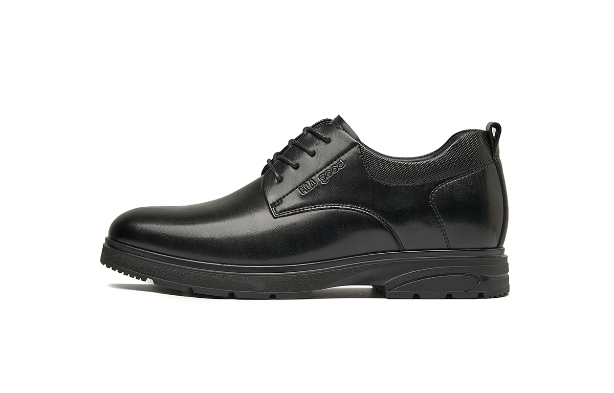 

Классические кожаные туфли для делового стиля с острым носком Derby Shoes Men's HLA, черный