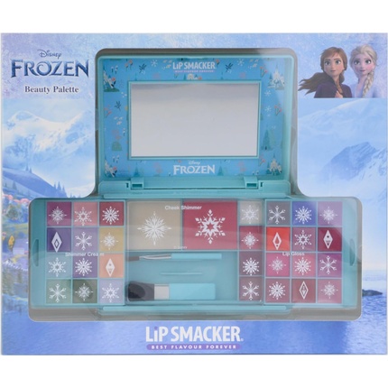 

Подарочный набор для макияжа Lip Smacker Frozen Beauty Palette с блеском для губ, мерцающим кремом, румянами и бронзатором для детей в стиле принцессы — включает аксессуары и зеркало, Markwins