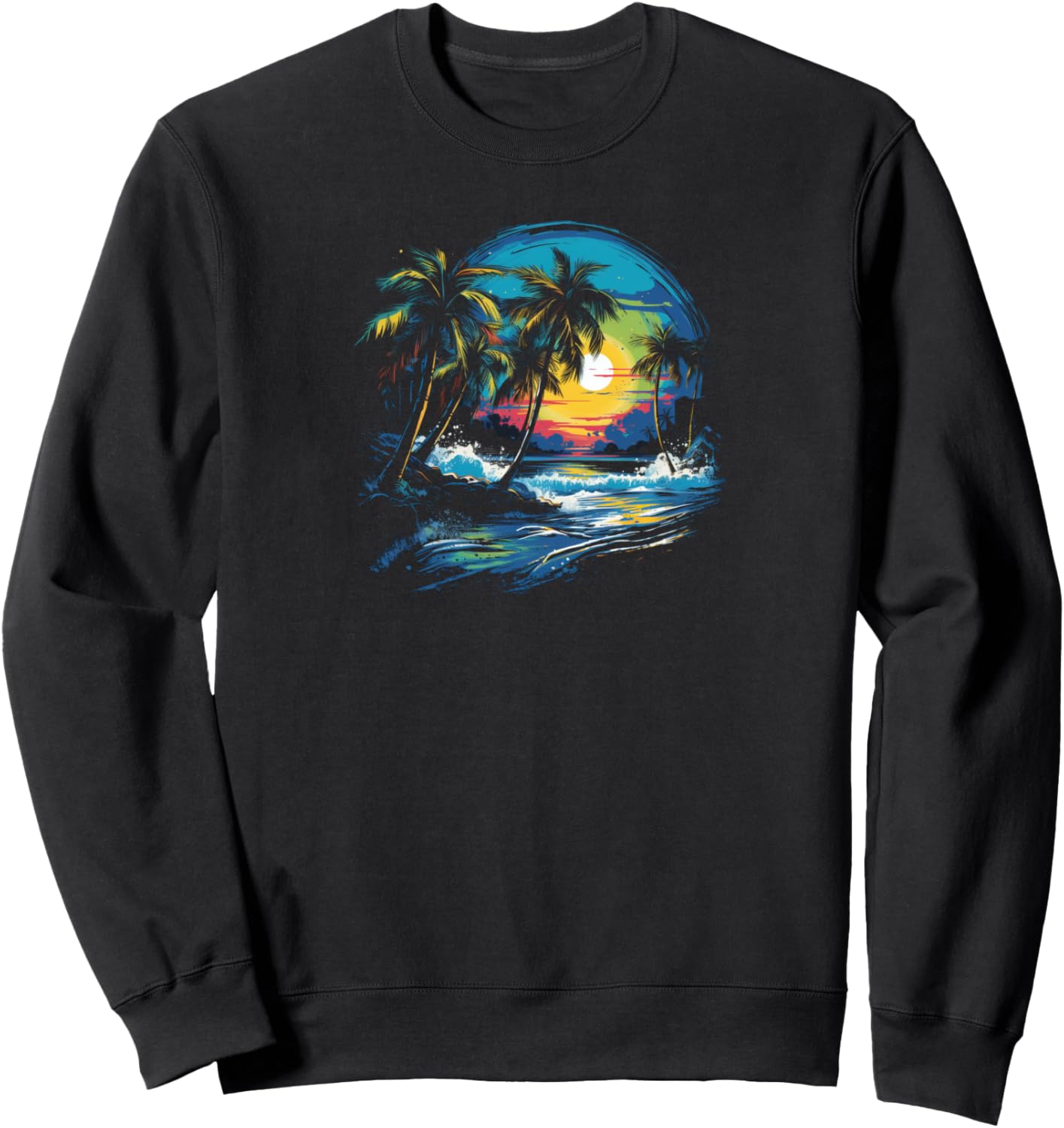 

Толстовка «Тропический райский пляж» Beach Apparel, черный