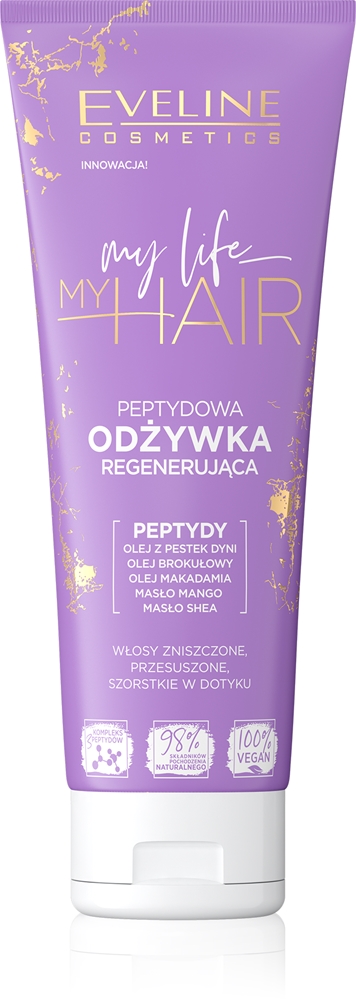 

Кондиционер для глубокой регенерации волос My Life My Hair с пептидами Eveline Cosmetics, 250 мл