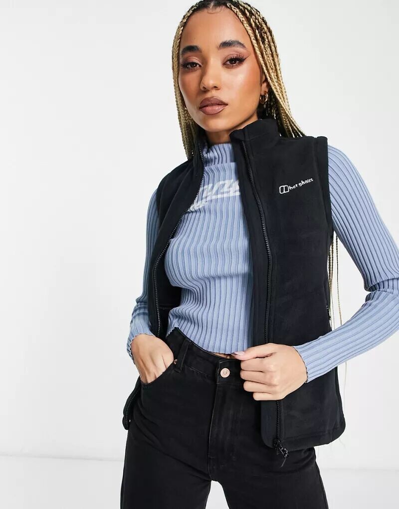 

Черный флисовый жилет на молнии Berghaus Prism