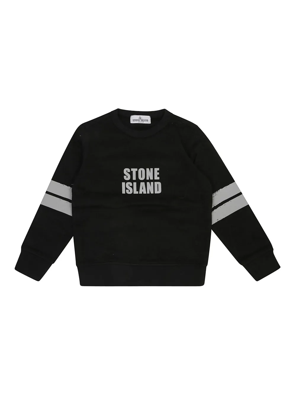 

Толстовка с логотипом Stone Island Junior, черный