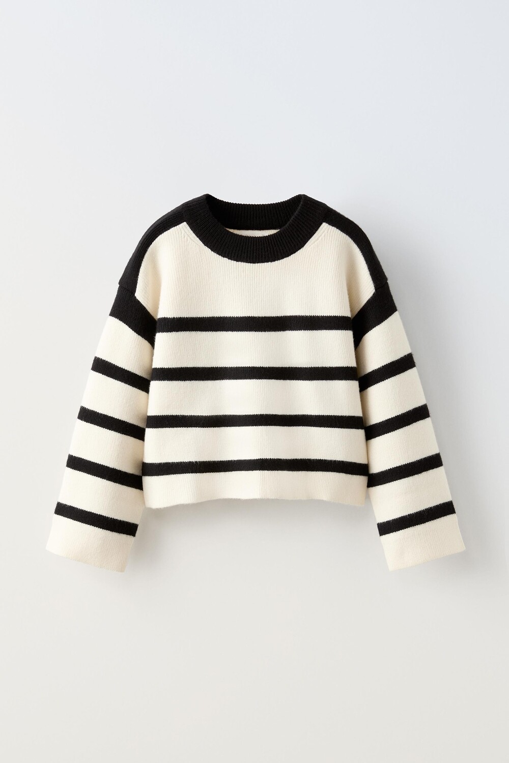 

Вязаный свитер в полоску ZARA, цвет striped