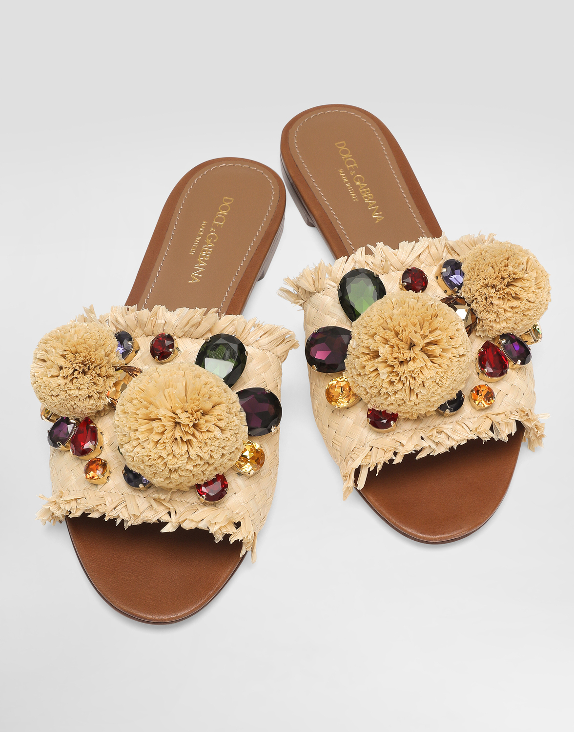 Плетеная туфля с бахромой Dolce & Gabbana, мультиколор — фото 4